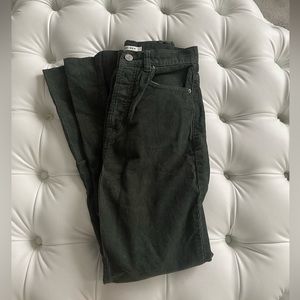 pacsun! high rise boot cut, corduroy dark sage green jeans